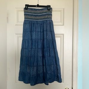 Angie: Blue Maxi Skirt